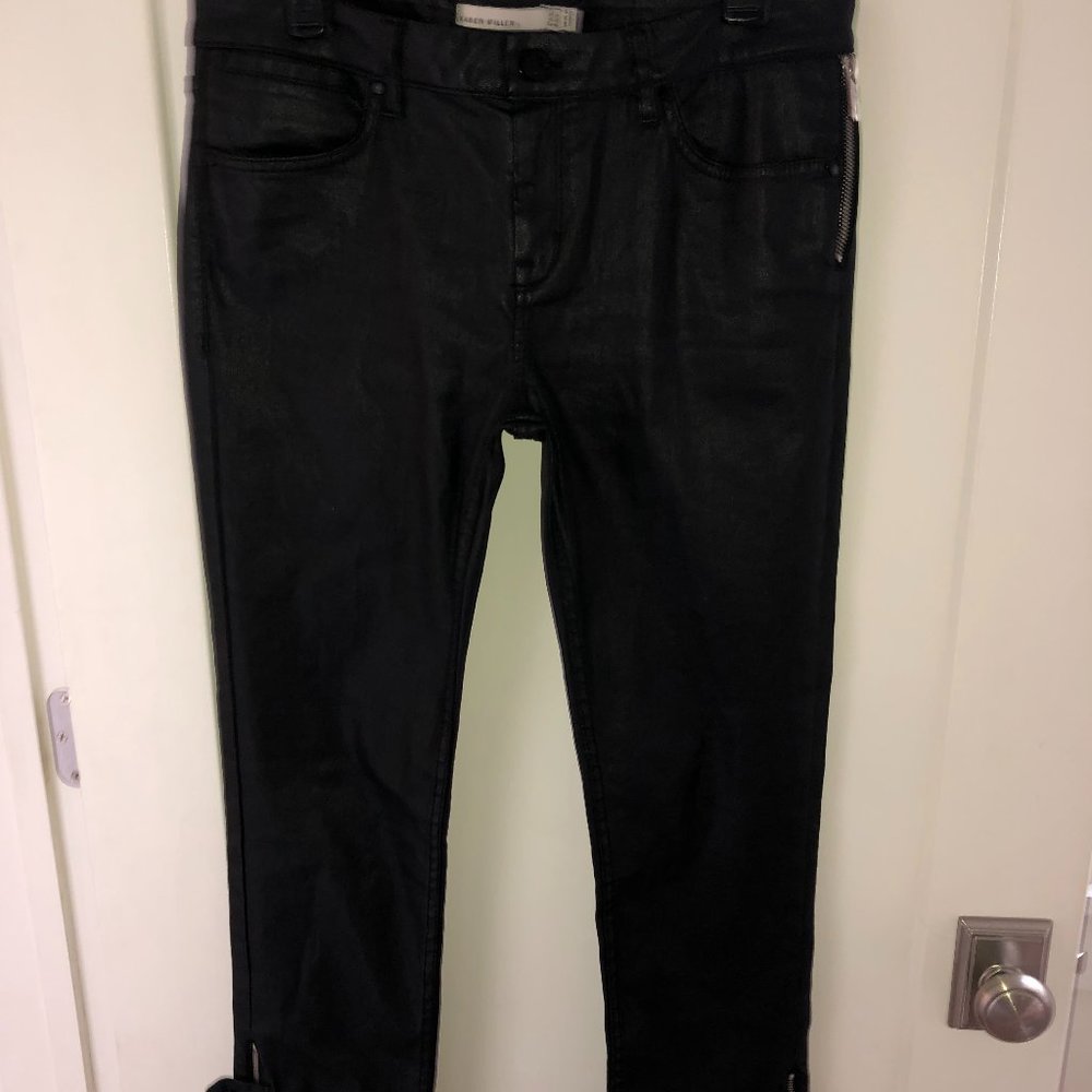 Karen Millen faux leather moto pants sz 10 NWOT